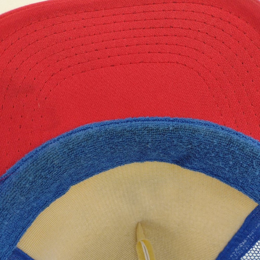 Seaweed & Gravel Motorcycles Surf Encinitas CA Red White & Blue Trucker Hat - Picture 7 of 7